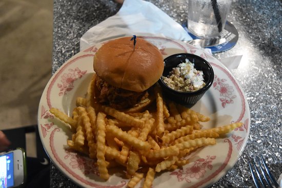 Midwood Smokehouse signature dishes Beef Brisket (Texas-style), Pulled Pork, St. Louis Style Ribs, Smoked Wings, Mac & Cheese, Collard Greens.